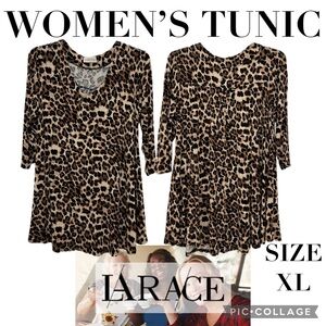 Womens Clothes LARACE 3/4 Length Sleeves Tunic Top Size XL